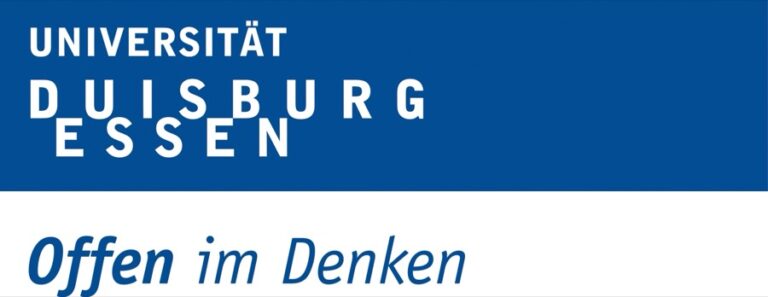 Logo der Universität Duisburg-Essen mit dem Claim Offen im Denken